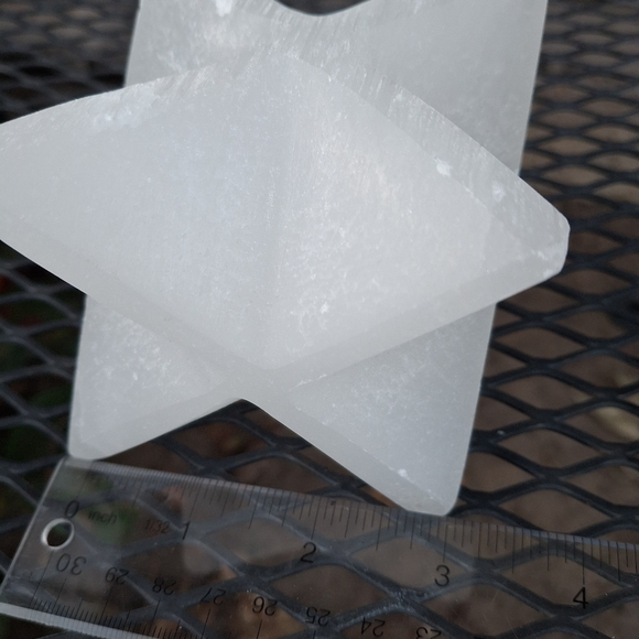 3 by 3 inch Selenite Merkabah - Picture 6 of 6